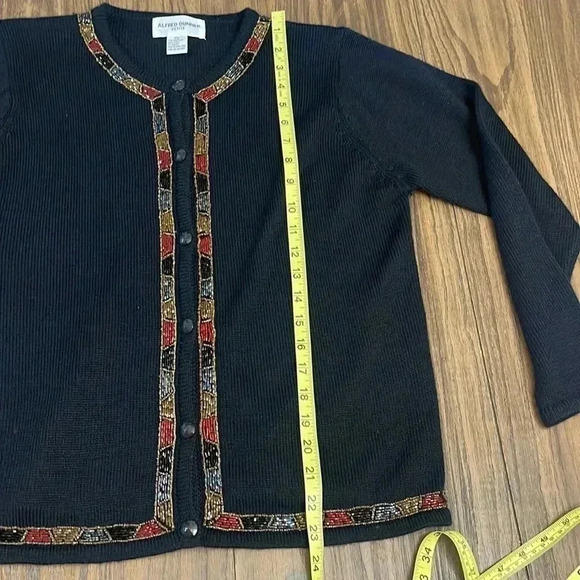 Alfred Dunner Women’s Petite Small Black Sweater - Picture 7 of 9